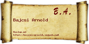 Bajcsi Arnold névjegykártya